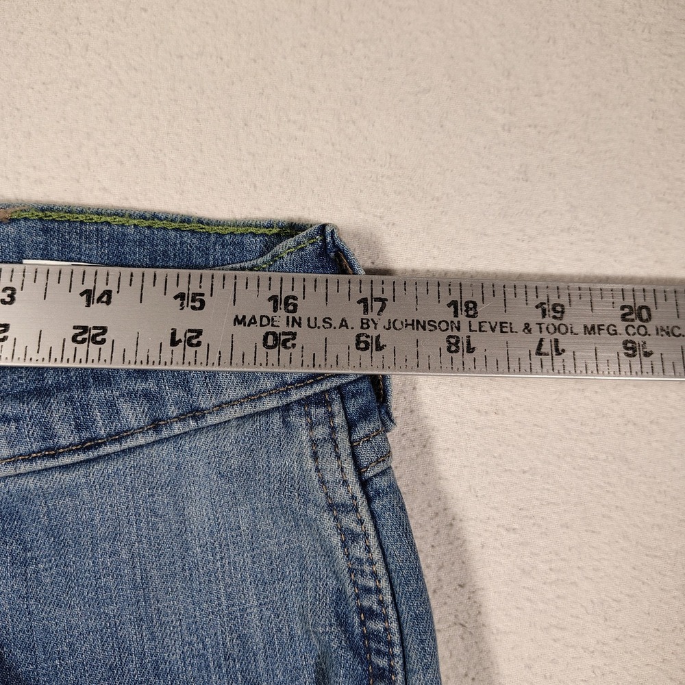 Wrangler Retro Jeans Mens 34x35 Medium Wash Slim Straight Faded 1088MWZJK - Picture 4 of 13